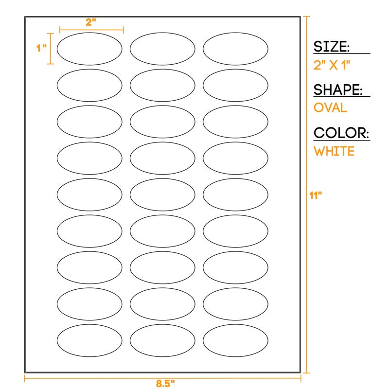 Crinklee Waterproof Essential Oil Labels, 135 Ovals, 2x1 Inches, Oil Proof, Highly Durable Blank Stickers - Image 3
